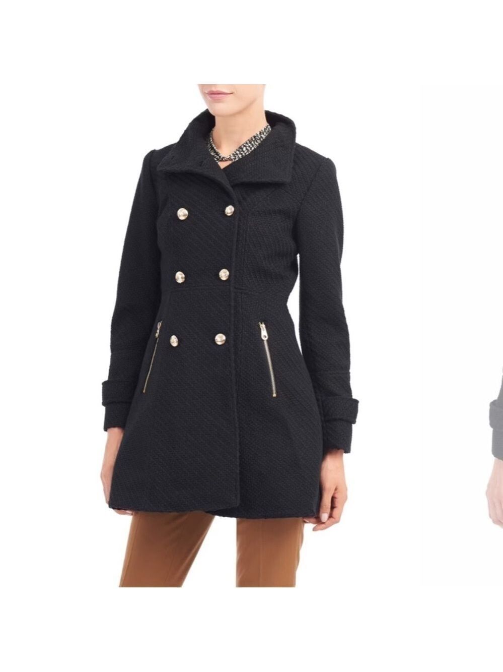 Jessica Simpson Women’s Black Peacoat